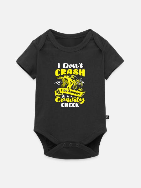 Fahrradfahrer Radtour Crash Random Gravity Check - Premium kortærmet baby-body  - sort