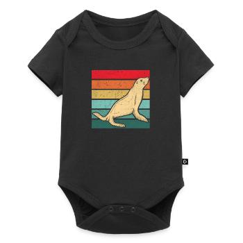 Robbe - Baby Premium Kurzarmbody - Schwarz - Vorne