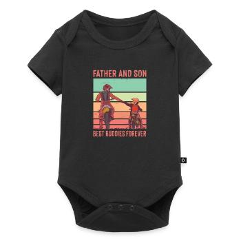 Father And Son Best Buddies Forever Motocross Bike - Baby Premium short-sleeve bodysuit - black - Front