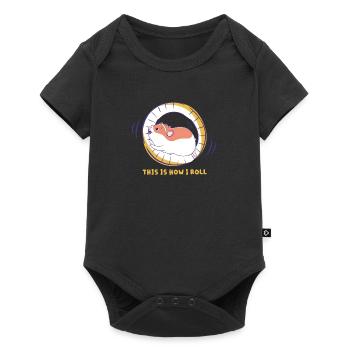 This is how I roll hamster hamster wheel hamster cage - Baby Premium short-sleeve bodysuit - black - Front