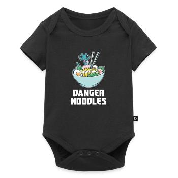 Danger Noodle Suppen Nudeln Ramen Kawaii Schlange - Baby Premium Kurzarmbody - Schwarz - Vorne