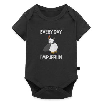 Every Day Puffilin - Puffin Papageientaucher - Baby Premium short-sleeve bodysuit - black - Front