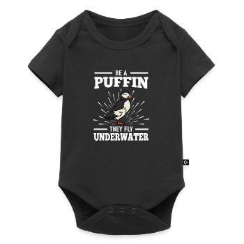 Puffins fly underwater Ice divers - Baby Premium short-sleeve bodysuit - black - Front