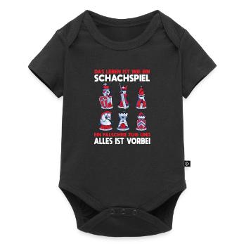 Leben Schachspiel Falscher Zug Vorbei Denksport - Baby Premium Kurzarmbody - Schwarz - Vorne