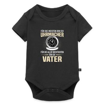 Uhrmacher Vater Geschenk Für Uhren Sammler Papa - Baby Premium Kurzarmbody - Schwarz - Vorne