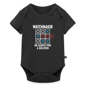 Uhrmacher Beruf Finden Lösungen Uhren Sammler - Baby Premium Kurzarmbody - Schwarz - Vorne