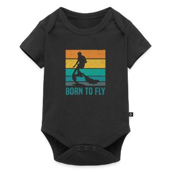 Born To Fly - Sports nautiques fun flyboarder - Body à manches courtes Premium Bébé - noir - Devant