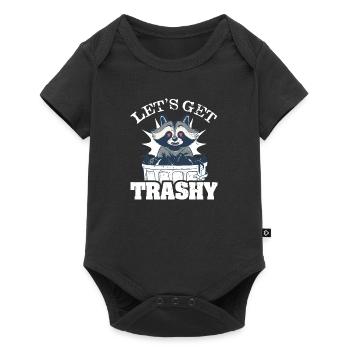 Let's Get Trashy Raccoon Loves Garbage Can - Baby Premium short-sleeve bodysuit - black - Front