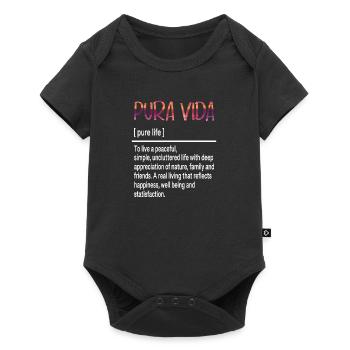 Pura Vida Définition Bonheur & Vie Simple - Body à manches courtes Premium Bébé - noir - Devant