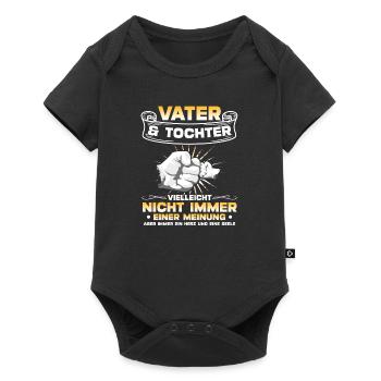 Vater & Tochter Herz Und Seele Partneroutfit - Baby Premium Kurzarmbody - Schwarz - Vorne