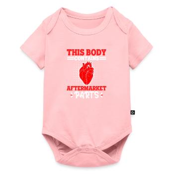 Ce corps contient des pièces de rechange crise cardiaque - Body à manches courtes Premium Bébé - rose - Devant
