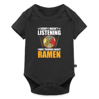 Ramen amateur de nourriture japonaise Ramen Nouilles - Body à manches courtes Premium Bébé - noir - Devant
