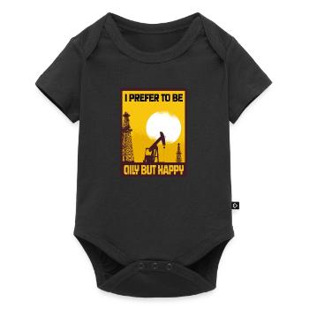 I Prefer To Be Oily But Happy Oil Production Gift - Baby Premium short-sleeve bodysuit - black - Front