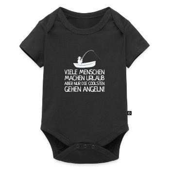 Angler Menschen Machen Urlaub Ich Gehe Angeln - Baby Premium Kurzarmbody - Schwarz - Vorne