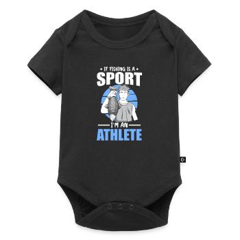 Fishing Sport Athlete Frogfish Fishing Fishing - Baby Premium short-sleeve bodysuit - black - Front
