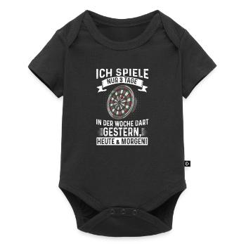 Dart Dartspielen Darttraining Spiele 3 Tage - Baby Premium Kurzarmbody - Schwarz - Vorne