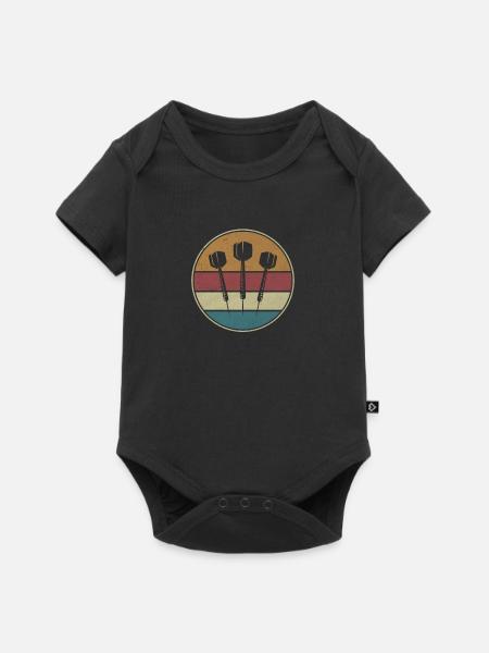 Vintage Darter Darts Player 3 Arrows Darts Cadeau - Body à manches courtes Premium Bébé - noir
