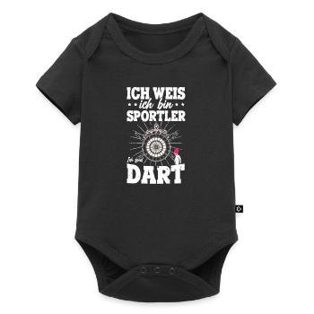 Dart Dartspieler Bin Sportler Spiele Darts - Baby Premium Kurzarmbody - Schwarz - Vorne