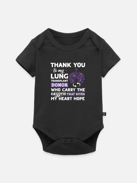 Lungen Trasplantation Lungenspender Organ Geschenk - Premium kortærmet baby-body  - sort