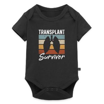 Poumon effondre Donneur Lung Survivor Vintage - Body à manches courtes Premium Bébé - noir - Devant