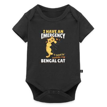 Cat breeds emergency must hug my Bengal - Baby Premium short-sleeve bodysuit - black - Front