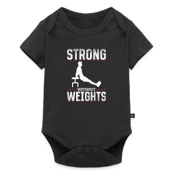 Fort sans poids Fitness Lovers Cadeau - Body à manches courtes Premium Bébé - noir - Devant