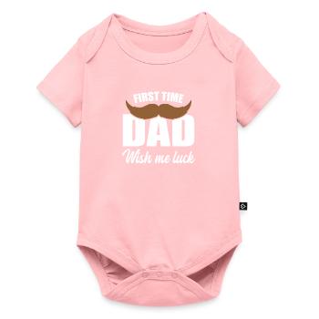 Futur papa barbe père paternité cadeau - Body à manches courtes Premium Bébé - rose - Devant