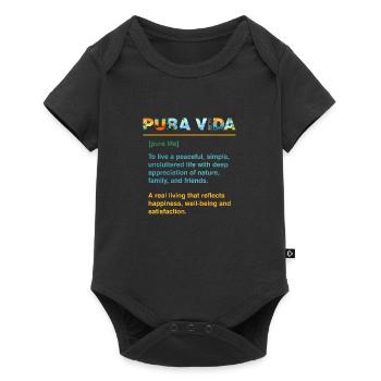 Pura Vida Définition Sagesse Amérique centrale - Body à manches courtes Premium Bébé - noir - Devant
