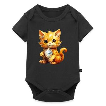 Pierre de naissance Chat Novembre - Body à manches courtes Premium Bébé - noir - Devant