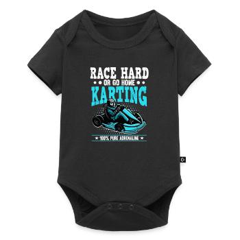 Courir dur ou rentrer à la maison Karting Pure Adrénaline - Body à manches courtes Premium Bébé - noir - Devant