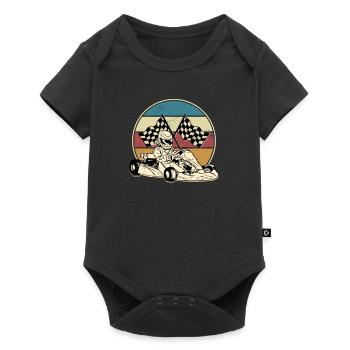 Vintage Go Kart parfait pour les coureurs de karting - Body à manches courtes Premium Bébé - noir - Devant