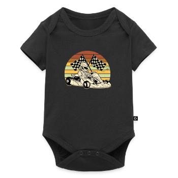 Go Kart Driver Retro Kids Go-Kart Race - Body à manches courtes Premium Bébé - noir - Devant