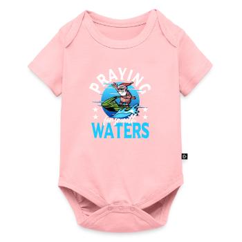 Power boat Jet boat Jet ski Santa Claus Xmas - Baby Premium short-sleeve bodysuit - rose - Front