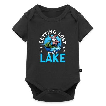 Getting Lost On The Lake Jet Skier Motorboat - Baby Premium short-sleeve bodysuit - black - Front