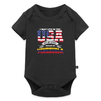 USA Venezuela Story Südamerika Heimatland Geschenk - Baby Premium Kurzarmbody - Schwarz - Vorne