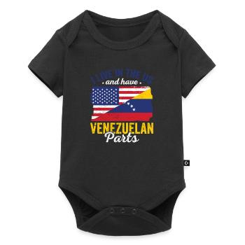 Live USA Venezuela Parts Country Tours Flags - Baby Premium short-sleeve bodysuit - black - Front