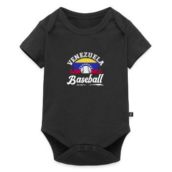 Venezuela Baseball Flag Sports vénézuéliens - Body à manches courtes Premium Bébé - noir - Devant