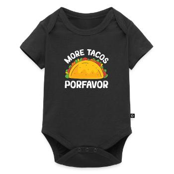 Plus de tacos Porfavor Mexique Cuisine mexicaine - Body à manches courtes Premium Bébé - noir - Devant