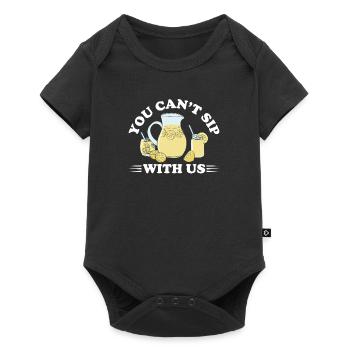 Vous ne pouvez pas siroter avec nous Sodas jus de citron - Body à manches courtes Premium Bébé - noir - Devant