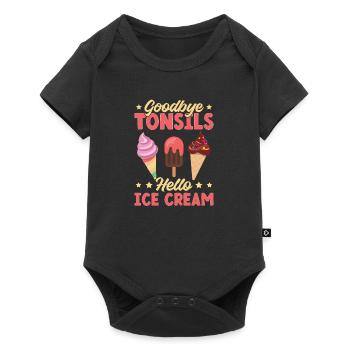 Tonsillitis Children Tonsils Infection Ice Cream - Baby Premium short-sleeve bodysuit - black - Front