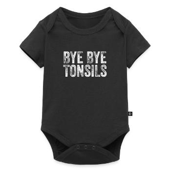 Bye Bye amygdales amygdalite enfants rétablissement - Body à manches courtes Premium Bébé - noir - Devant