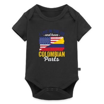 Live USA Colombien Parties Pays Drapeaux De Voyage - Body à manches courtes Premium Bébé - noir - Devant