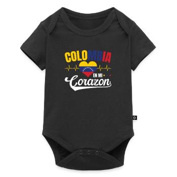 Colombie En Mi Corazon Sagesse Colombiens - Body à manches courtes Premium Bébé - noir - Devant