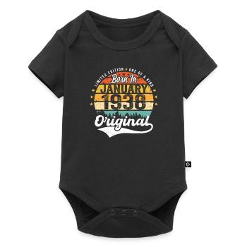 The legends were born in January 1938 - Baby Premium short-sleeve bodysuit - black - Front