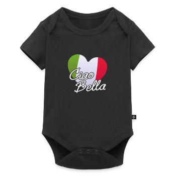 Ciao Bella Italy Heart Italian Gift - Baby Premium short-sleeve bodysuit - black - Front