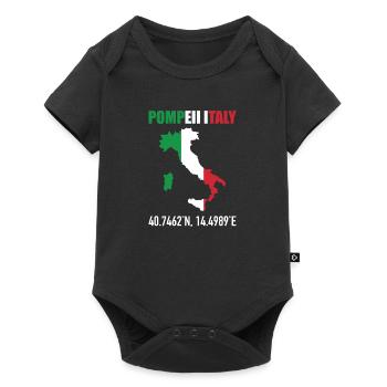 Pompeii Italy Italian Map Flag Geography - Baby Premium short-sleeve bodysuit - black - Front
