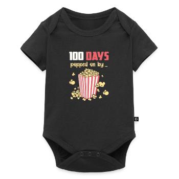 100 jours Popped Popcorn cadeau de fête de l’école - Body à manches courtes Premium Bébé - noir - Devant