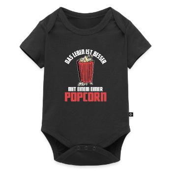 Live Better Seau Popcorn Carnaval Costume - Body à manches courtes Premium Bébé - noir - Devant