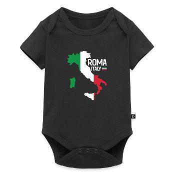 Roma Italie Rome Carte Régions Italie - Body à manches courtes Premium Bébé - noir - Devant