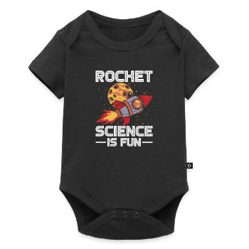 La science des fusées est amusante Vaisseau spatial de navette spatiale - Body à manches courtes Premium Bébé - noir - Devant